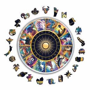 Puzzles Up ✦ The Zodiac Wooden Jigsaw Puzzle ✦ A5 Small NWT